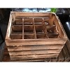 wooden smoked crate for wine bottles