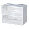 wooden white crates with shelve 50x40x30cm